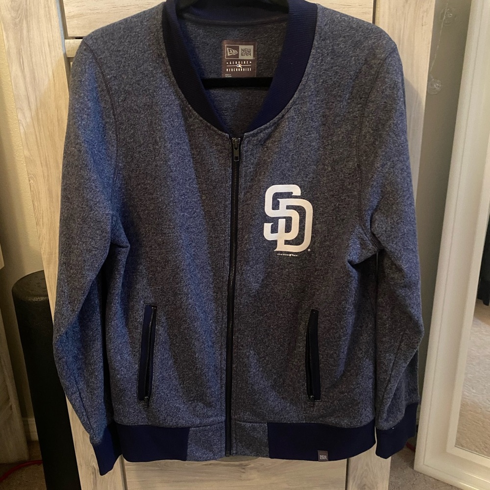 Blue padres zip up jacket